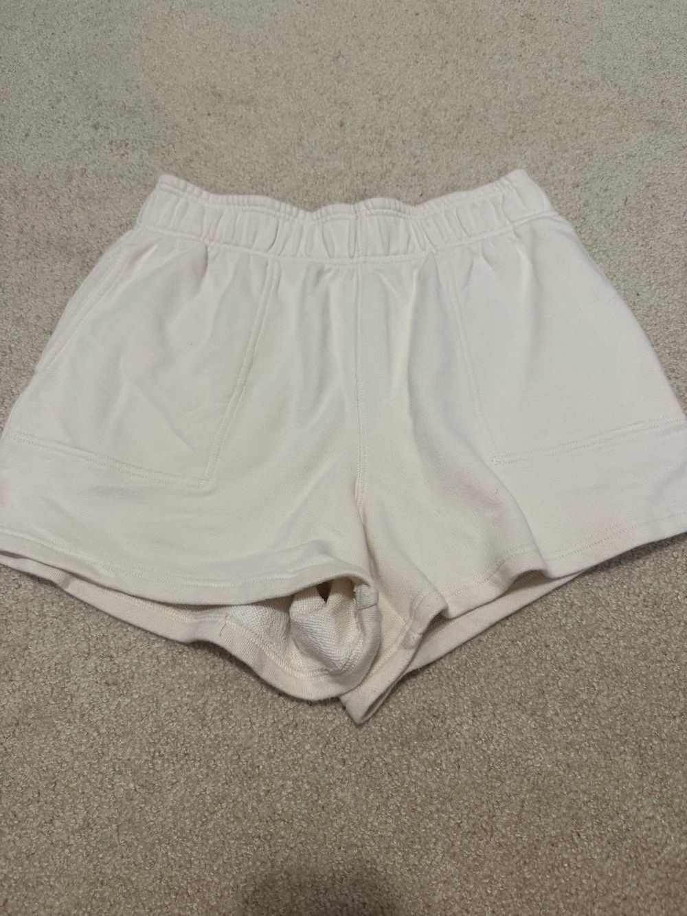 aerie Cream Lounge Knit Athletic Shorts